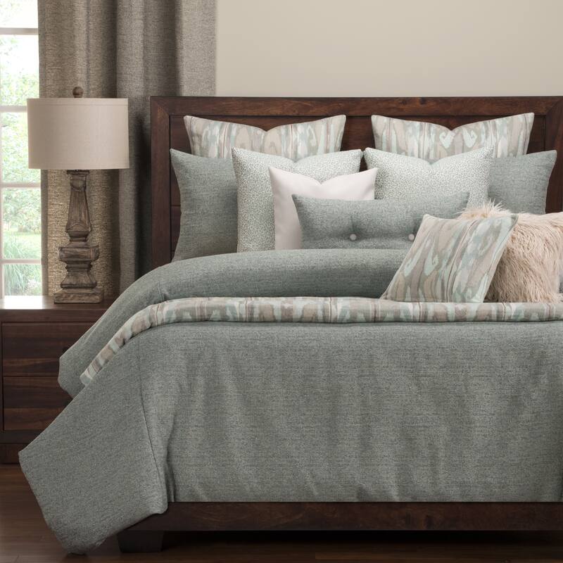 Belmont Capri Luxury Duvet Cover Set - Blue - Queen