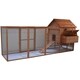 Pawhut 144-inch Large Backyard Hen House Chicken Coop with Long Run ...