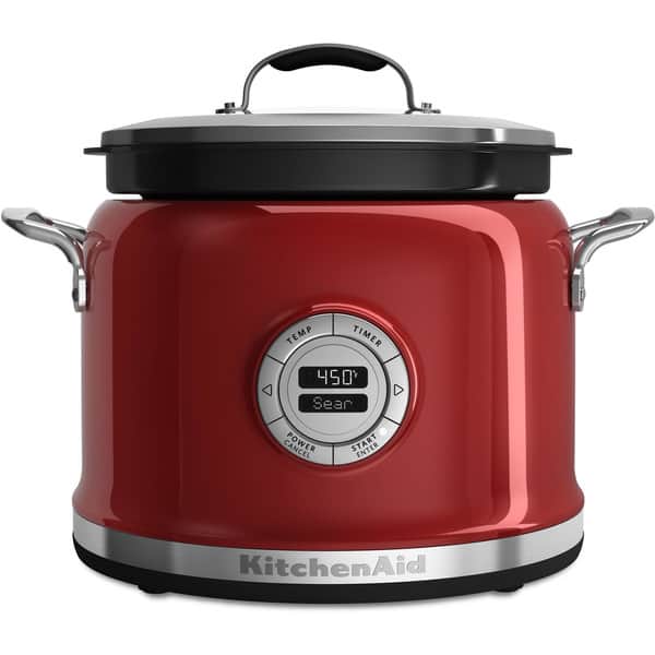 KitchenAid KMC4241CA Candy Apple Red 4-Quart Multi-cooker - Bed