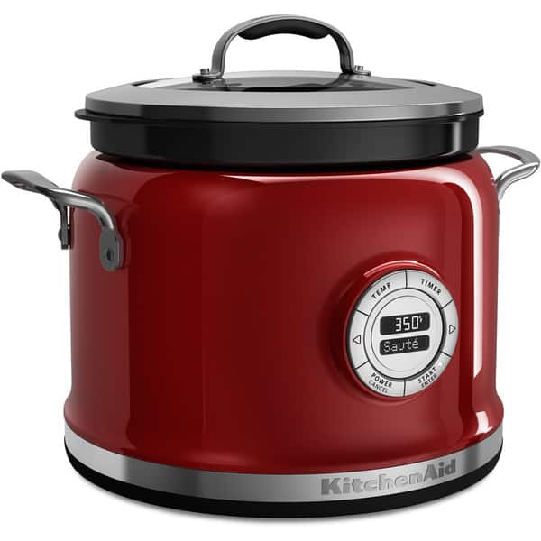 KitchenAid KMC4241CA Candy Apple Red 4-Quart Multi-cooker - Bed