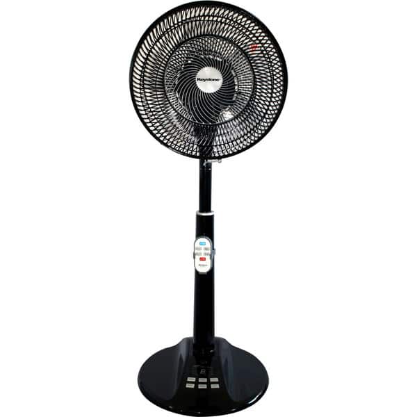Keystone Black 12-inch Table-to-floor Air Accelerator DC Motor Remote ...