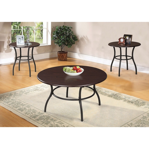 Shop Urika 3-Piece Coffee And End Table Set, Dark Cherry ...