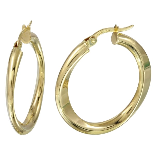 14k Yellow Gold Flat Hoop Earrings Free Shipping Today 14k Yellow Gold Flat Hoop Earrings Free Shipping Today 12656478