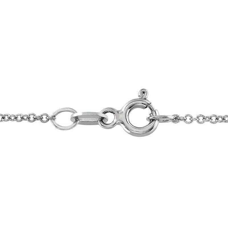 Annello by Kobelli 14k White Gold 1 7/8 Carat Round Moissanite Solitaire Necklace
