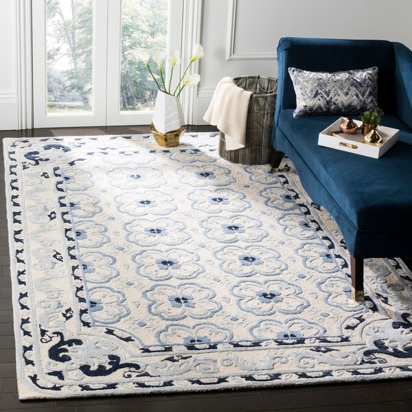 Shop Safavieh Handmade Bella Ivory Blue Wool Rug X On Sale Free Shipping Today