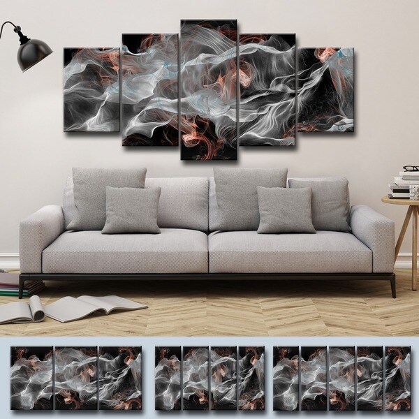 Ready2HangArt™ 'Glitzy Mist IV' by Tristan Scott Canvas Art Set. Opens flyout.