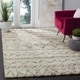 preview thumbnail 3 of 6, Safavieh Handmade Casablanca Ivory / Grey New Zealand Wool Rug - 9' x 12'