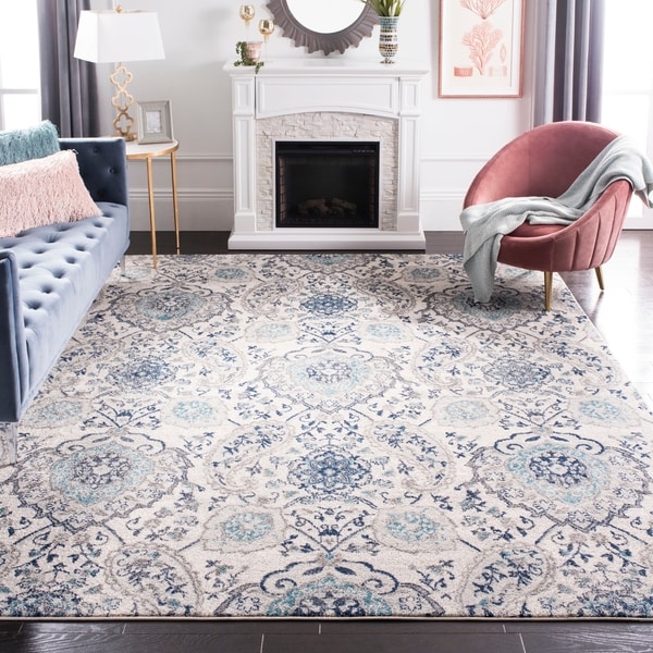 Safavieh Madison Paisley Boho Glam Cream/ Light Grey Rug - 8' x 10'