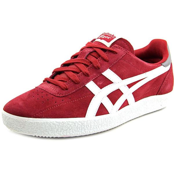 red suede asics