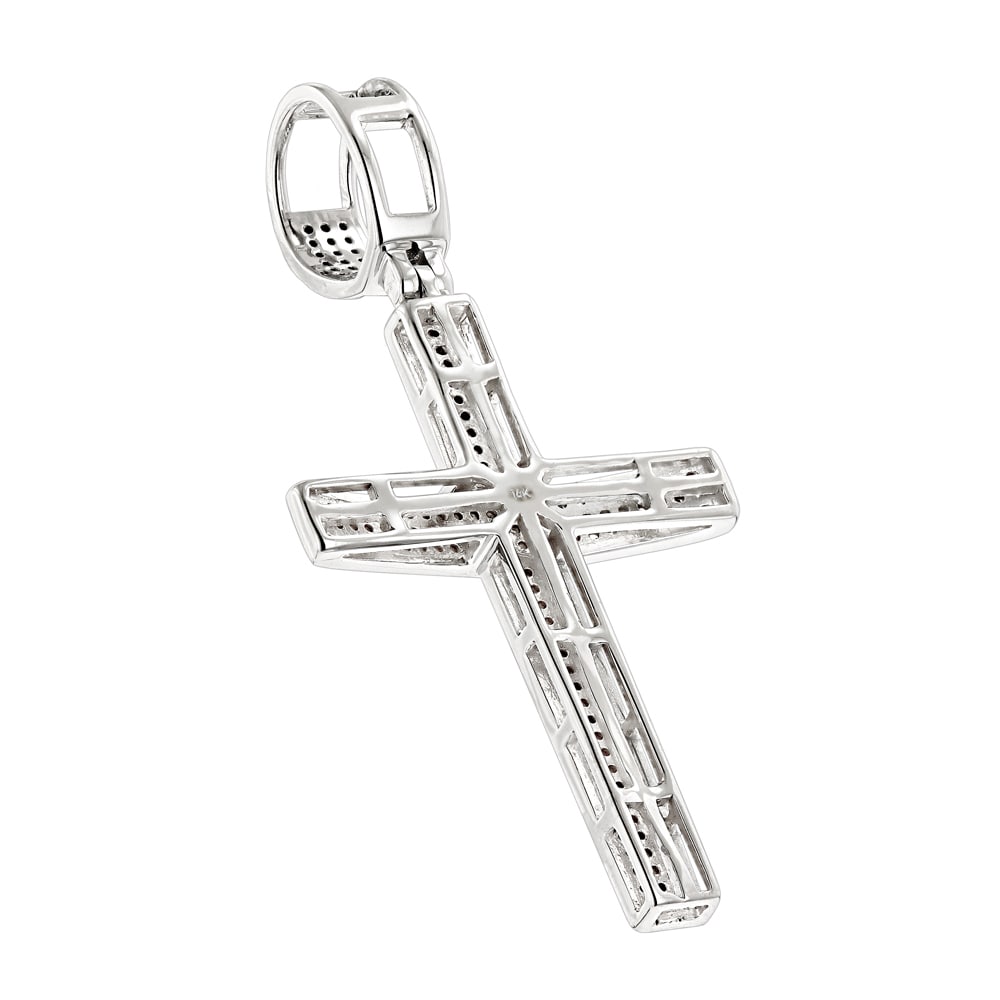 pave diamond cross necklace