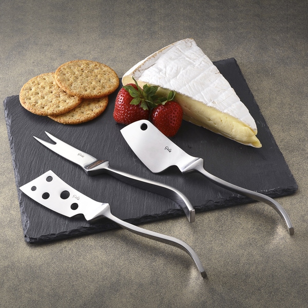Shop Modern Cheese knives set with slate board Free Shipping On