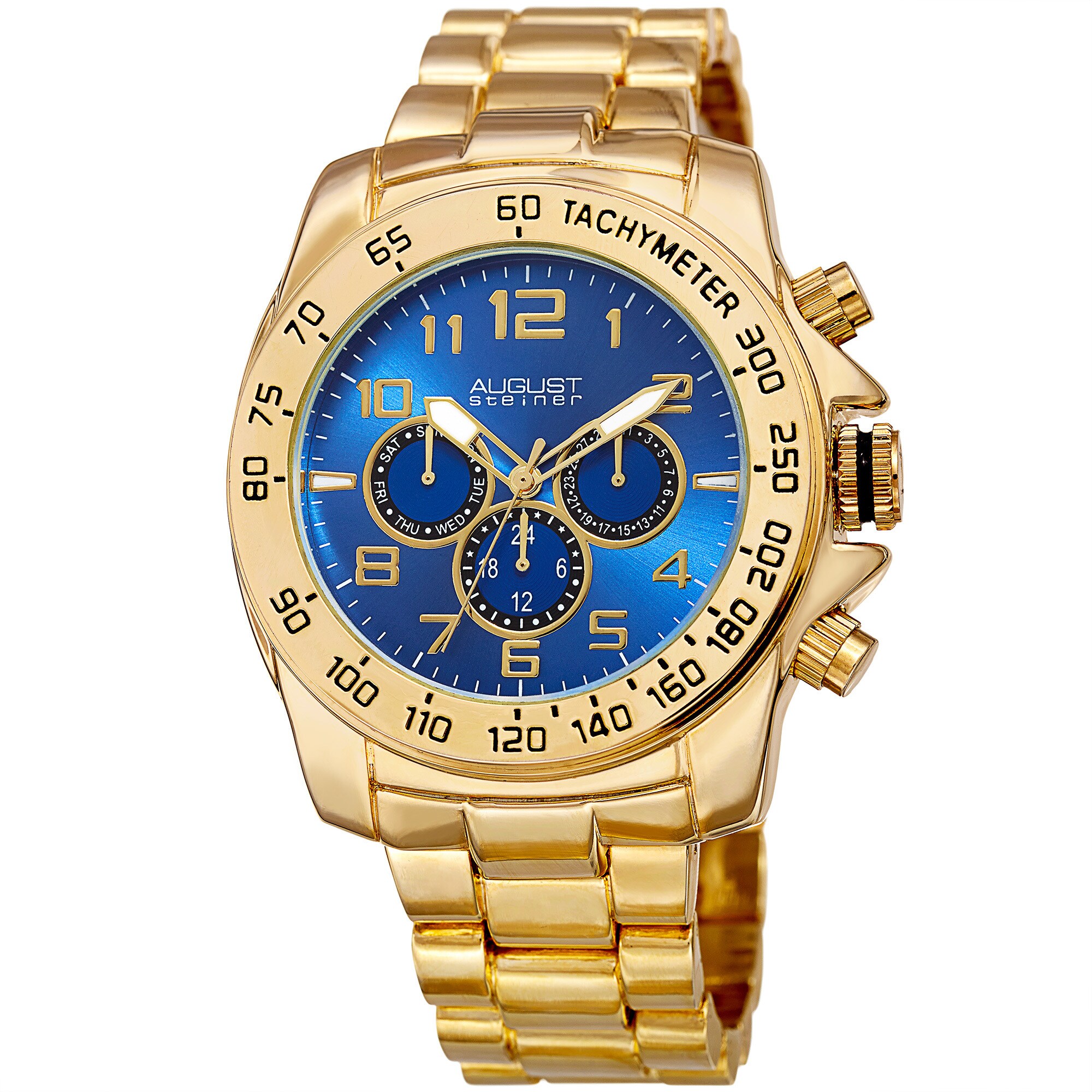 tachymeter gold watch
