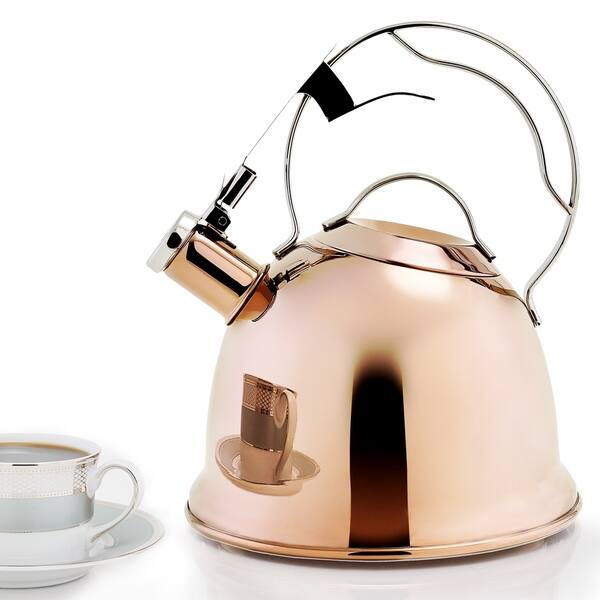 Viking 2.6Qt. Tea Kettle, black & copper - Bed Bath & Beyond