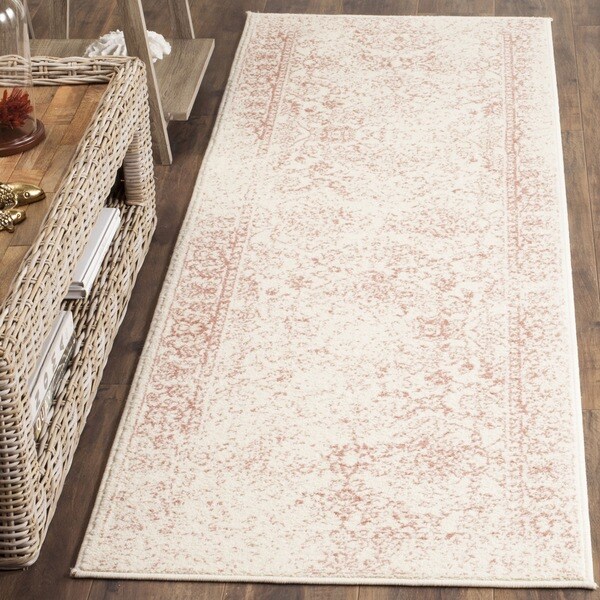 Safavieh Adirondack Vintage Distressed Ivory / Rose Runner Rug - 2' x 12'