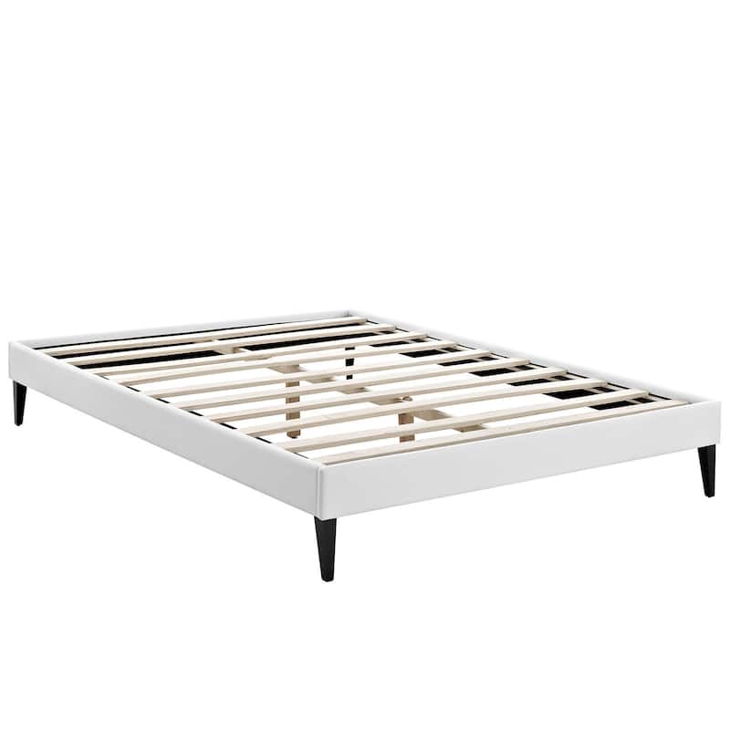 Modway Sharon White Bed with Squared Tapered Legs