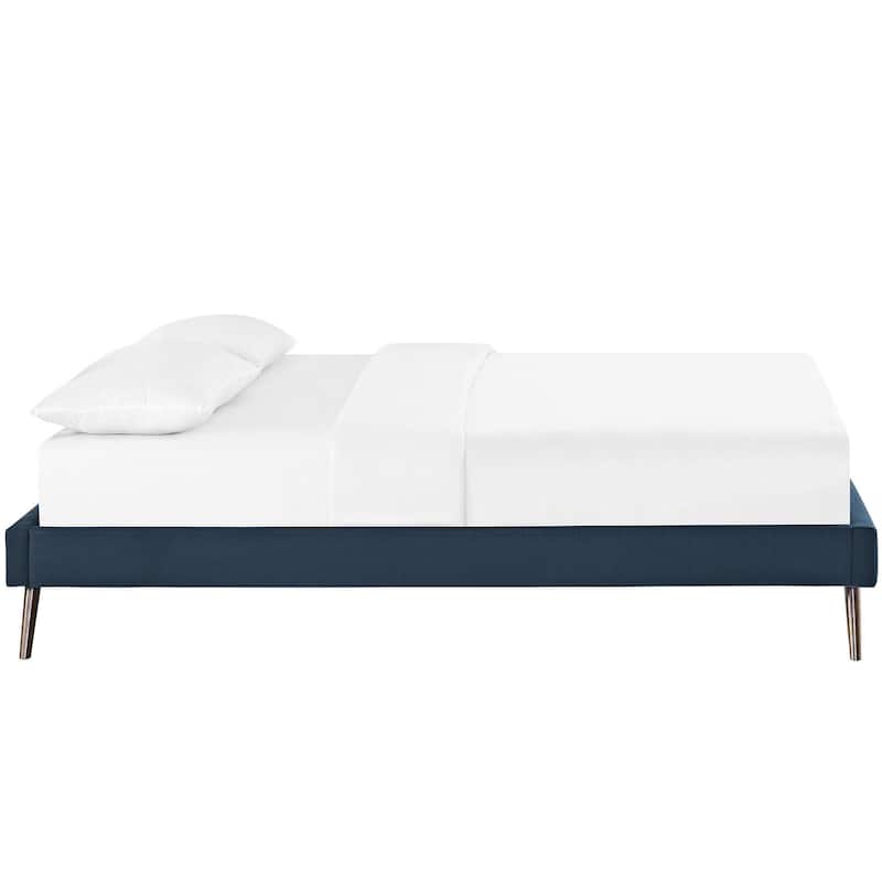 Modway Helen Azure Wood Bed with Round Splayed Legs