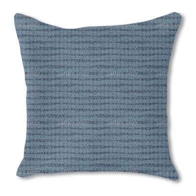Circles and Stripes Burlap Pillow Double Sided