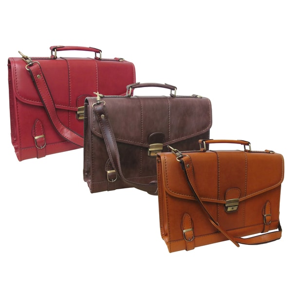 Amerileather Kevlay Leatherette Women's Briefcase Free Shipping Today
