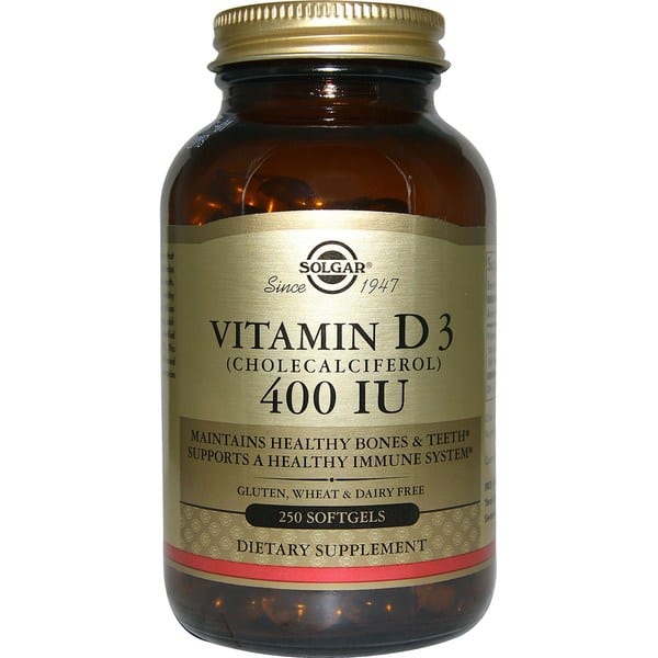 Solgar Vitamin D3 Cholecalciferol 400 Iu 250 Softgels