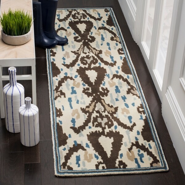 Martha Stewart by Safavieh Ikat Pendant Mariner Wool Runner Rug - 2' 3 x 8'