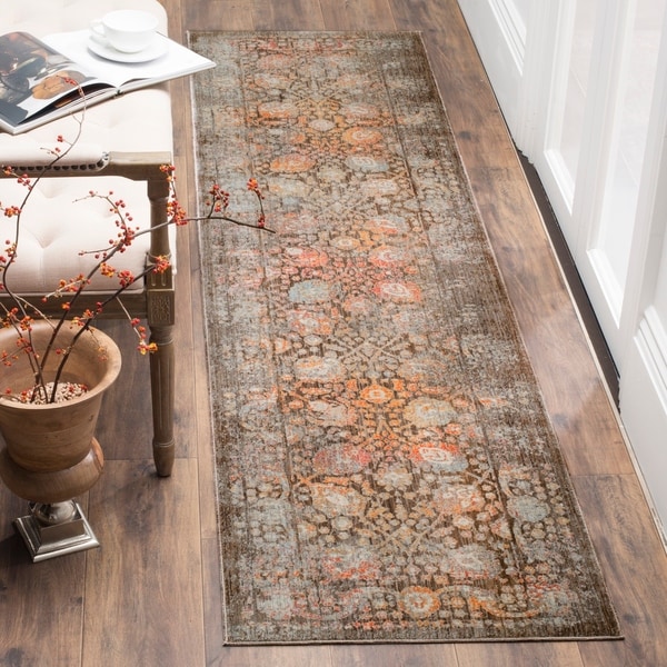 Safavieh Vintage Persian Brown/ Multi Distressed Runner Rug - 2' 2 x 12'