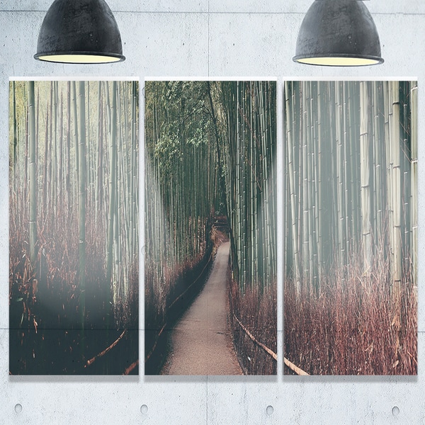 Bamboo Grove In Arashiyama Panorama Oversized Forest Glossy Bamboo Grove In Arashiyama Panorama Oversized Forest Glossy Metal Wall Art 36wx28h