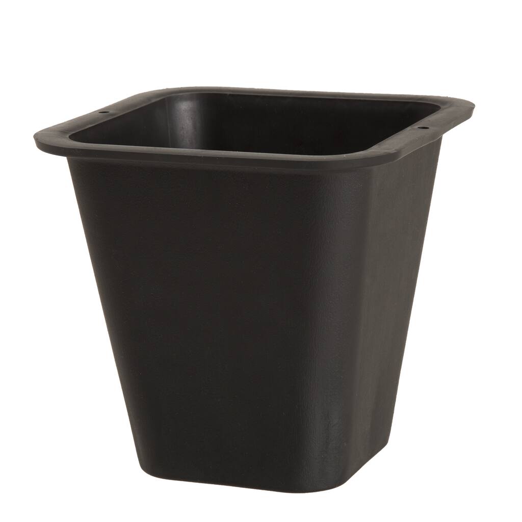 Flower Planter Pot With Sturdy Lip For Transport- 8.25 Quart Plastic By Pure Garden - 6 x 6