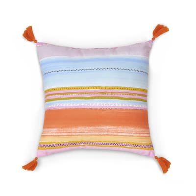 Haute Girls Safari Square Stripe Decorative Pillow