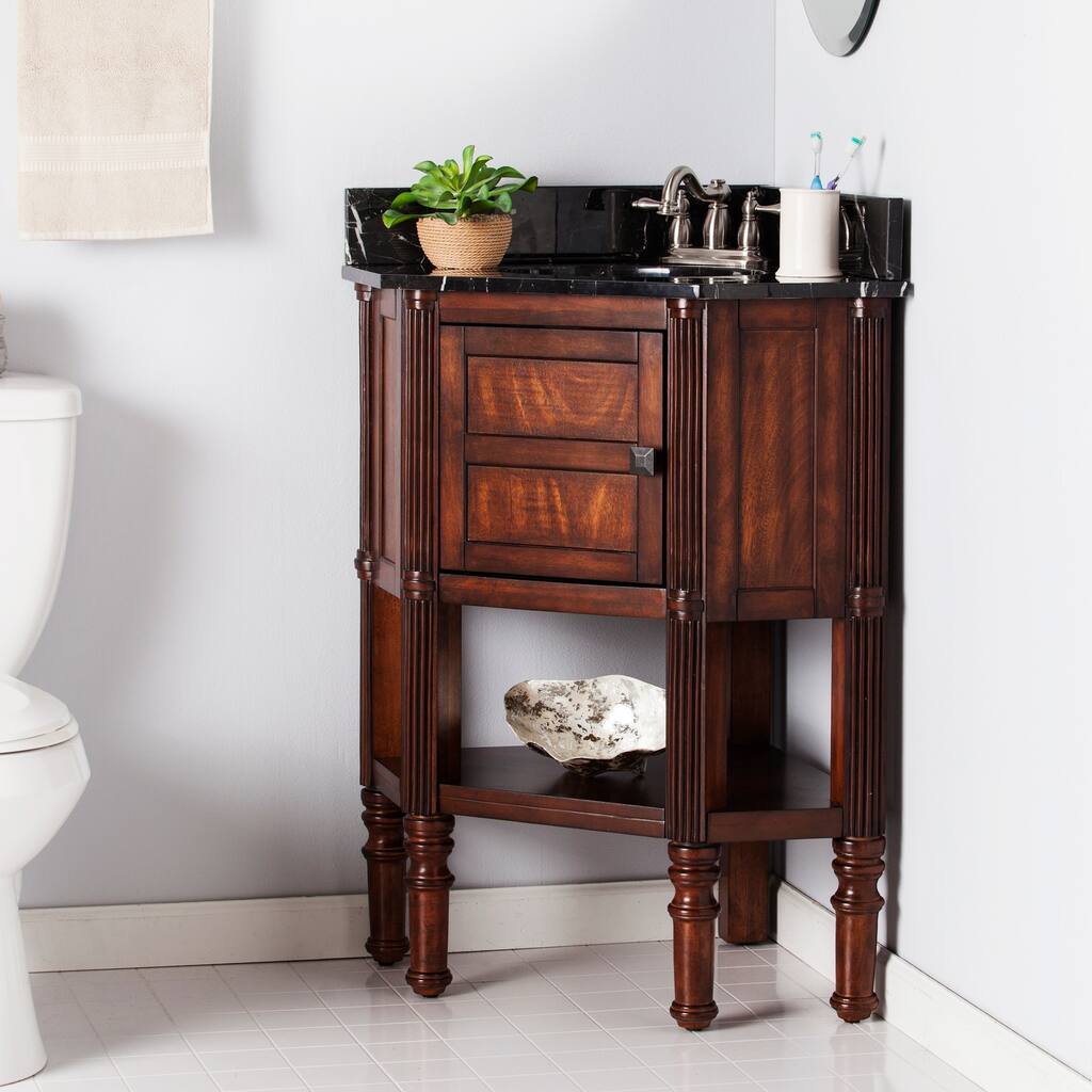 Bauer Marble Top Corner Bath Vanity Sink