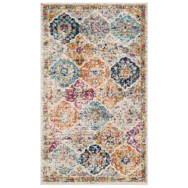 Safavieh Madison Bohemian Vintage Cream/ Multi Distressed Rug - 3' x 5'