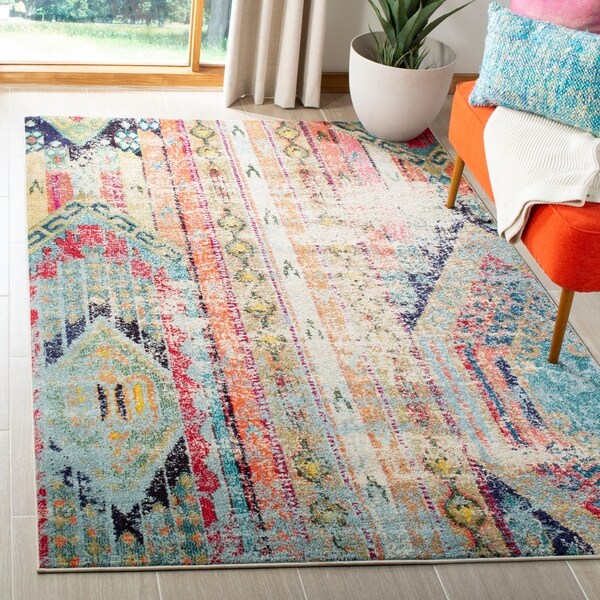 Safavieh Monaco Vintage Boho Multicolored Distressed Rug - 3' X 5'