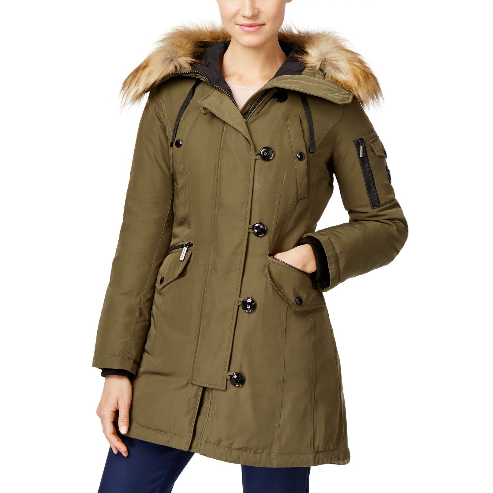 michael kors green parka