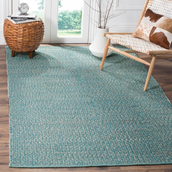 Shop Safavieh HandWoven Montauk Flatweave Turquoise / Multicolored Cotton Rug 3' x 5' Free