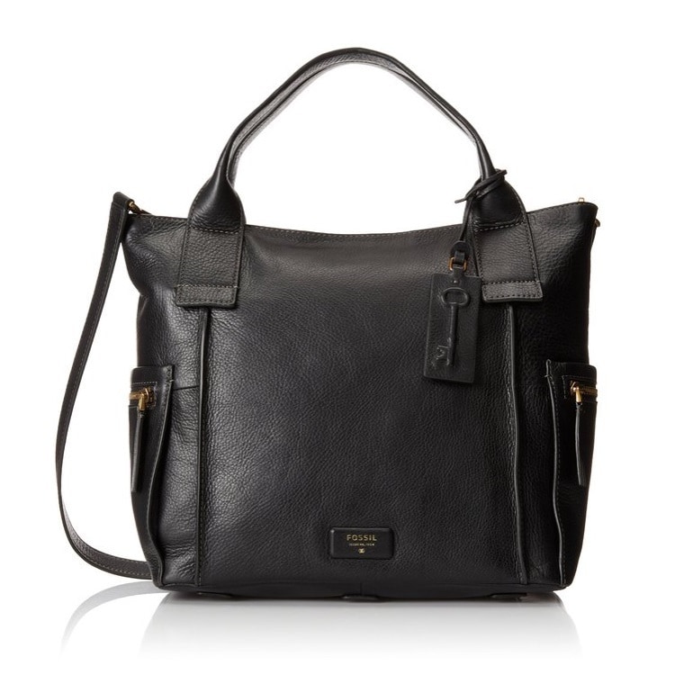 Fossil Emerson Top-Handle Bag - Black - Free Shipping Today - Overstock ...