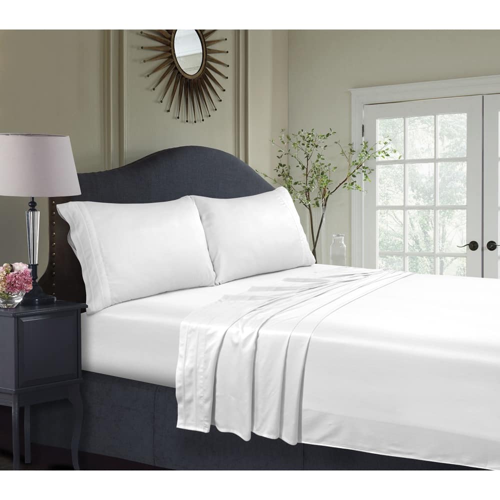 Rayon from Bamboo 300 Thread Count Sateen Pillowcase Set (Set of 2)