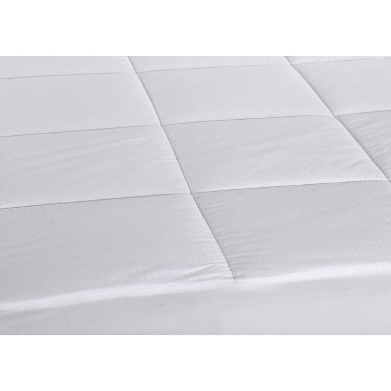 Nanofibre 400 Thread Count Down Alternative Water and Stain Resistant Mattress Pad - White