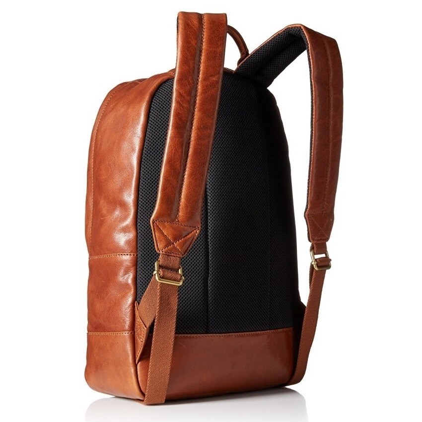 fossil mens leather backpack