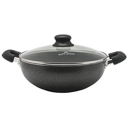 Black Aluminum 4.5-quart Non-stick Casserole Pan