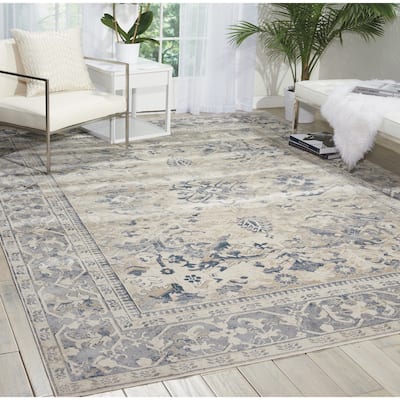 Malta Oriental Bordered Medallion Area Rug