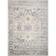 preview thumbnail 2 of 21, Malta Oriental Bordered Medallion Area Rug 3'11" x 5'7" - Ivory/Blue - Runner/Rectangle