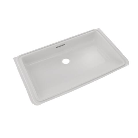 Toto Rectangular Undermount Bathroom Sink with CeFiONtect, Colonial White (LT191#11)