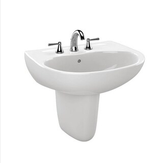 Toto Supreme Wall Mount Porcelain Bathroom Sink LT241G#01 Cotton White