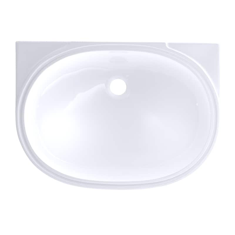 Toto Oval 19-11/16" x 13-3/4" Undermount Bathroom Sink with CeFiONtect, Cotton White (LT546G#01)