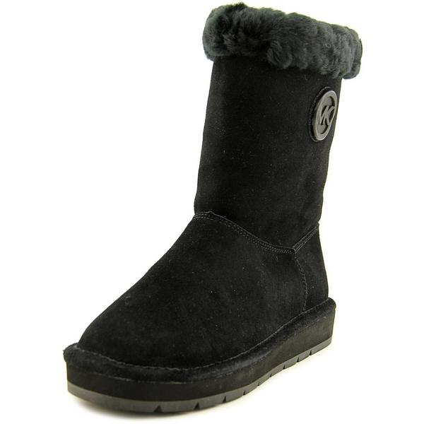Michael Kors Women's Black Suede Mid-calf Winter Boots - Free Shipping ...