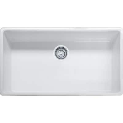 Franke Farm House Af White Fireclay Single 36Cab Sink - Bed Bath ...