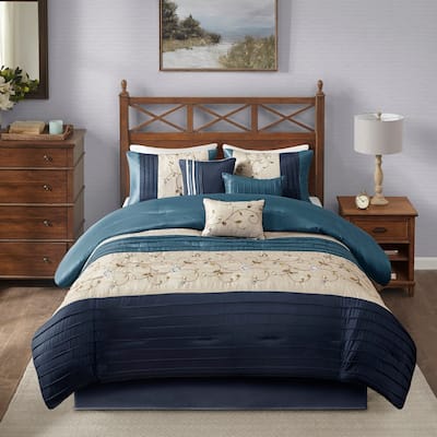 Madison Park Belle Navy Comforter Set