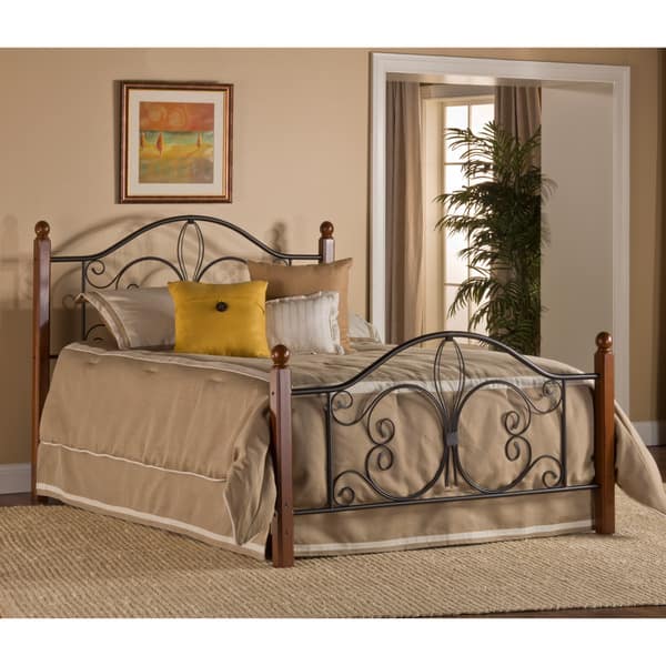 slide 2 of 8, Milwaukee Wood Post Bed with Rails Queen