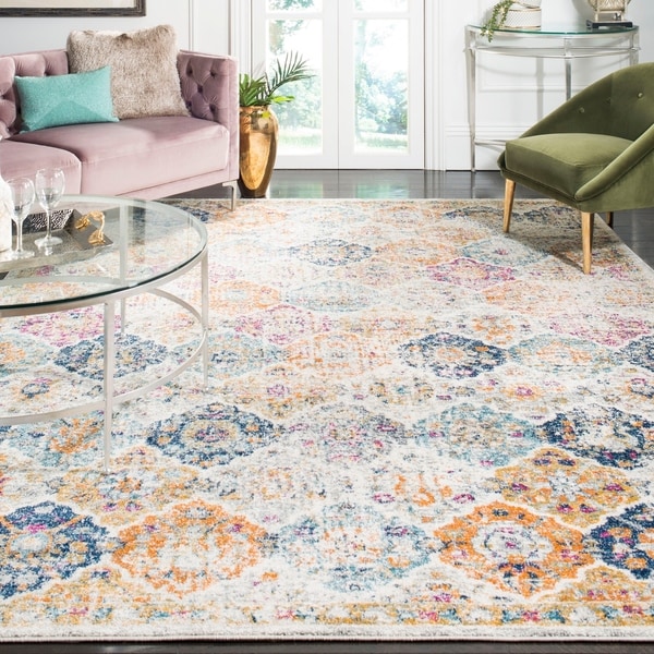 Safavieh Madison Bohemian Vintage Cream/ Multi Distressed Rug - 5' 1 x 7' 6