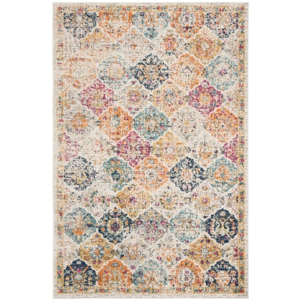 Safavieh Madison Bohemian Vintage Cream/ Multi Distressed Rug - 5' x 8'