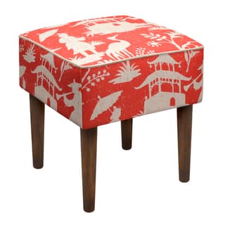 Vanity Stool Red Online At Our Best Living Room Modern Chinoiserie Linen Upholstered Stool
